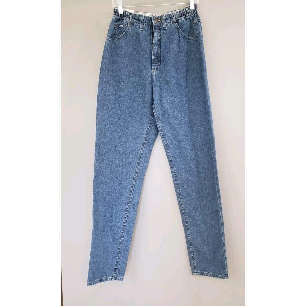 NEW - Vintage 80s Lee Mom Jeans Denim High Rise Size 8 LONG TALL Stretch‎ Waist